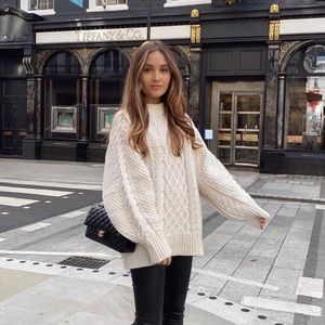 Oversized cream sweater NWOT.